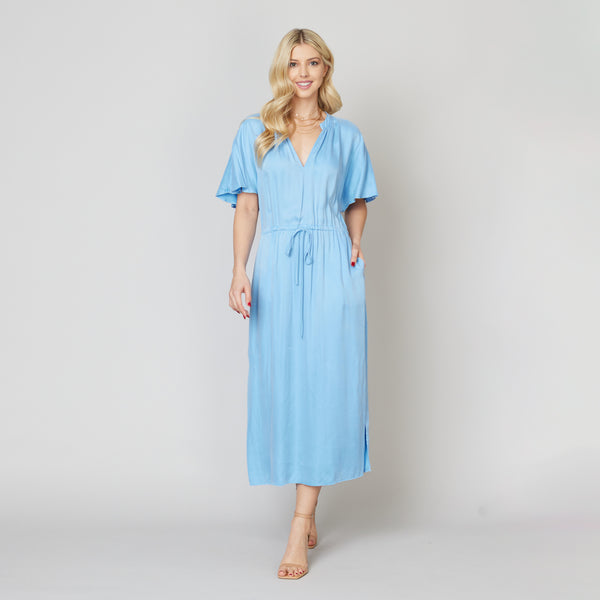 Dolman-Sleeve Maxi Dress