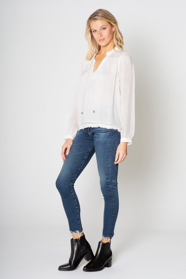 LONG SLEEVE PEASANT TOP