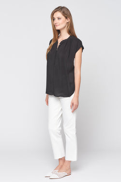 Mandarin Collar Sleeveless Top