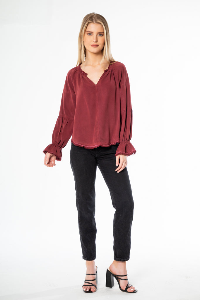 Mitchel long sleeve peasant blouse, Sustainable women's clothing made in  Canada