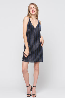 Velvet Stripe Cami Dress